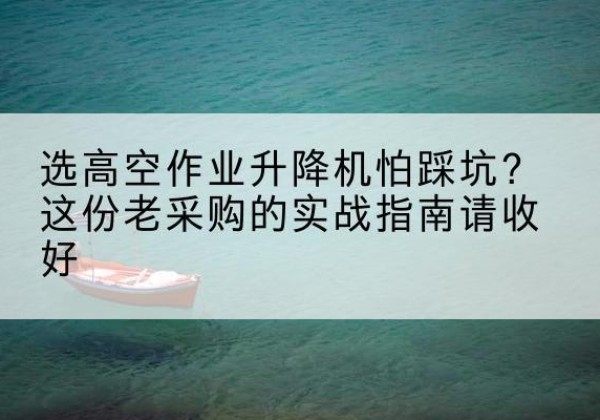 西陵高空作业升降机厂家推荐-选高空作业升降机怕踩坑？这份老采购的实战指南请收好